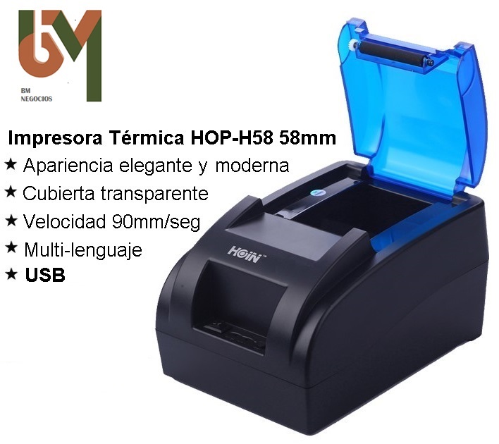 Impresora Ticketera Térmica 58mm HOP-H58 USB