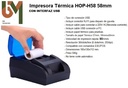 Impresora Ticketera Térmica 58mm HOP-H58 USB